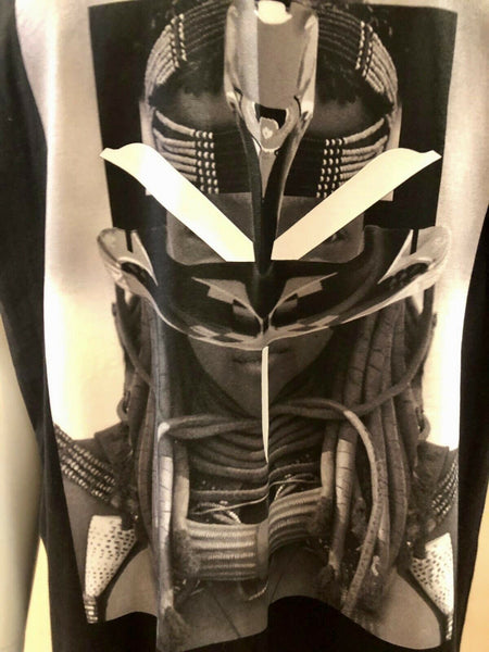 GIVENCHY Rare Samurai Black & White Print T-Shirt Top Oversized Size XXS - V & G Luxe Boutique