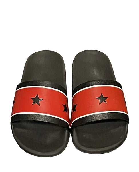 Givenchy Stars & Stripes Red & Black Sliders UK 5 - V & G Luxe Boutique