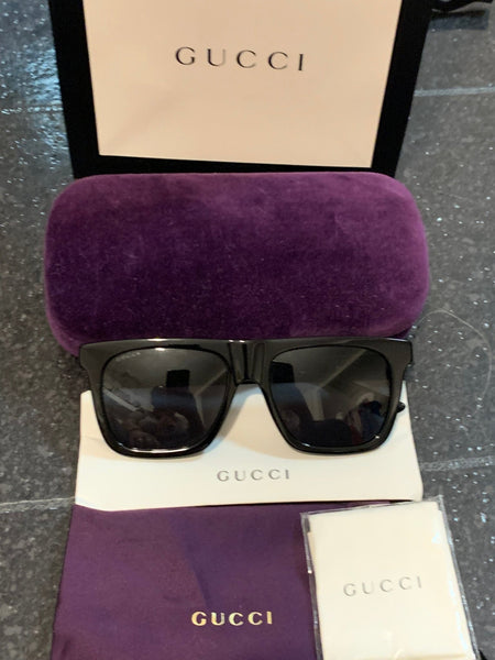 Gucci Black GG Logo Crystal Star Sunglasses - V & G Luxe Boutique