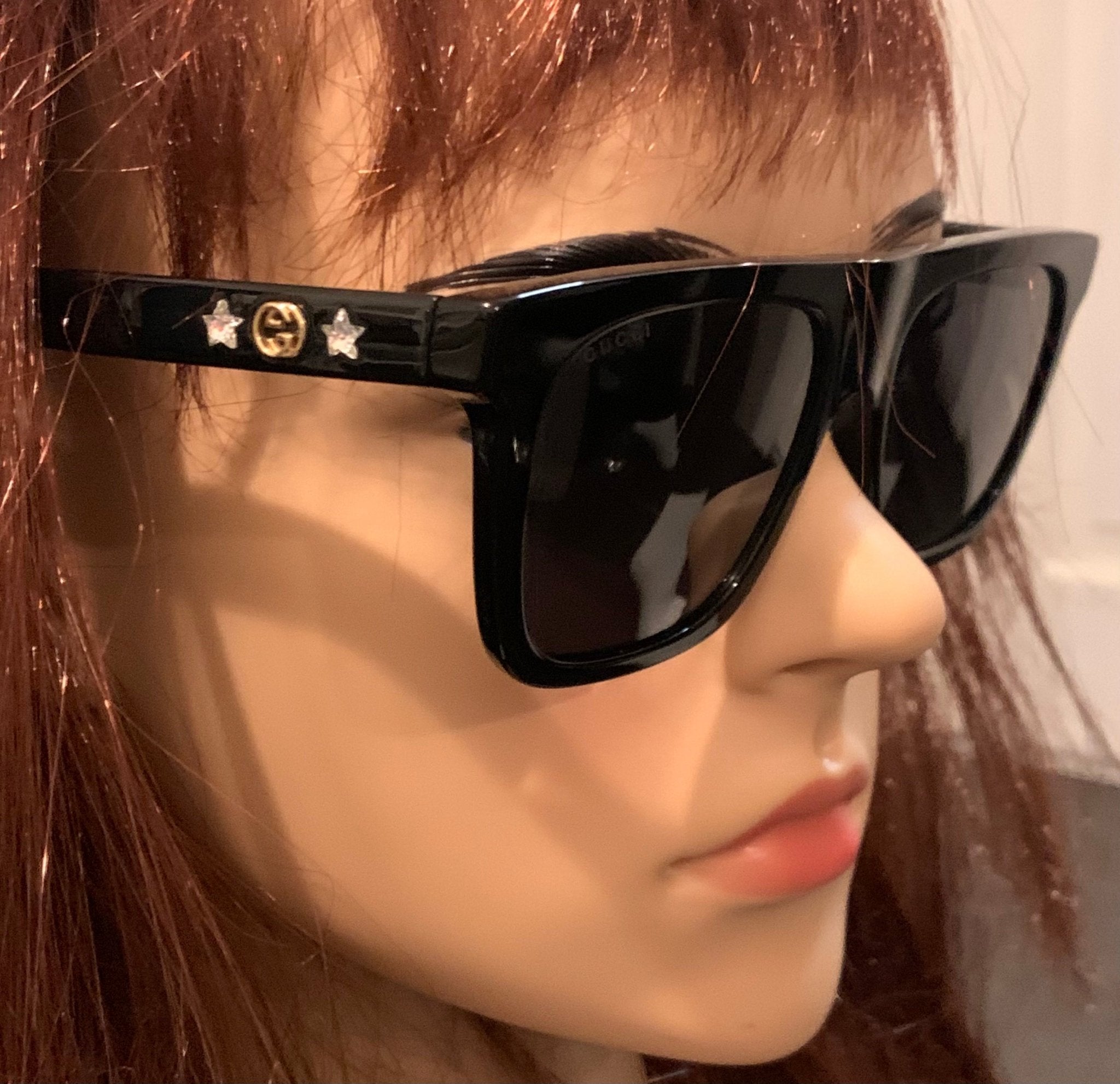 Gucci black sunglasses with stars sales