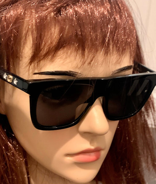 Gucci Black GG Logo Crystal Star Sunglasses - V & G Luxe Boutique