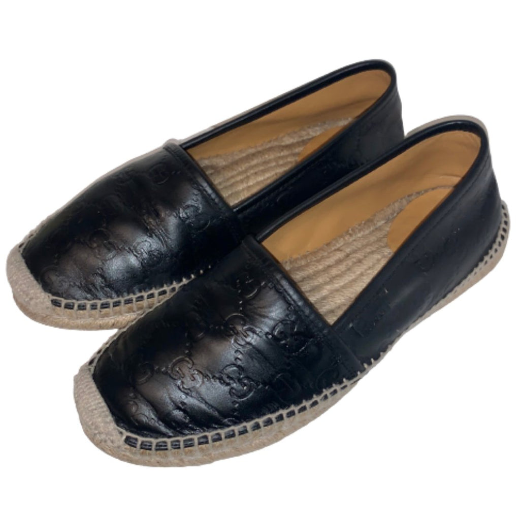 Gucci signature leather sales espadrilles