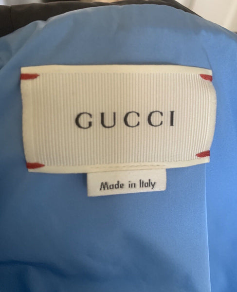 GUCCI Boys Blue Webbed Windbreaker Hooded Lightweight Jacket 10 Yrs - V & G Luxe Boutique
