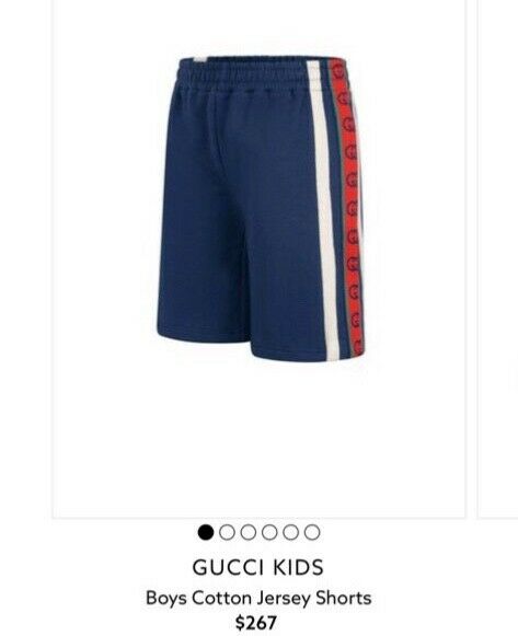 GUCCI Boys Navy Blue GG Logo Shorts Size Age 36 Months 3 Years - V & G Luxe Boutique