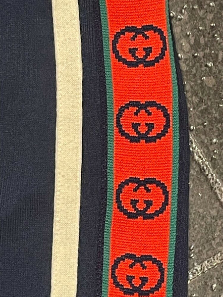 GUCCI Boys Navy Blue GG Logo Shorts Size Age 36 Months 3 Years - V & G Luxe Boutique