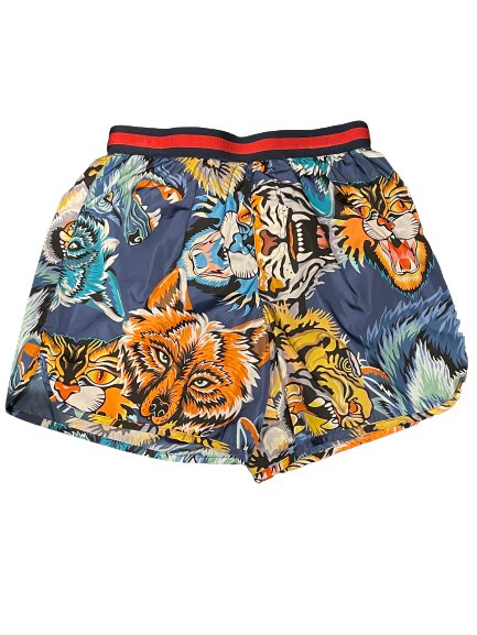 Gucci Boys Wild Tiger & Wolf Print Swimming Trunks, Age 10 - V & G Luxe Boutique