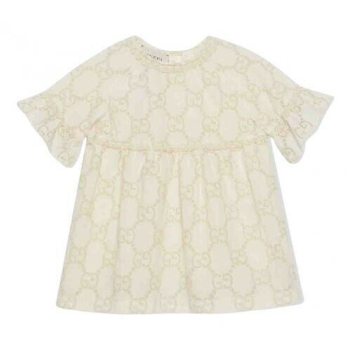 Gucci Brand New Baby Girls Micro GG Natural White Age 3/6 Months - V & G Luxe Boutique