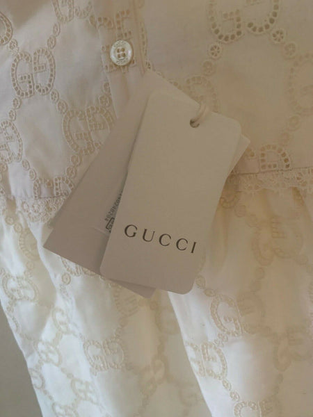 Gucci Brand New Baby Girls Micro GG Natural White Age 3/6 Months - V & G Luxe Boutique