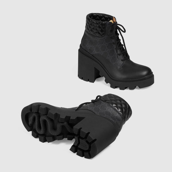 Gucci Brand New GG Black Supreme Boots - V & G Luxe Boutique