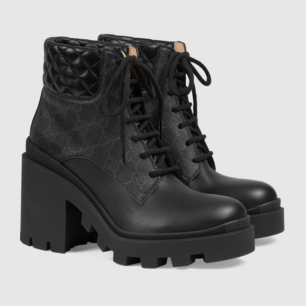 Gucci Brand New GG Black Supreme Boots - V & G Luxe Boutique