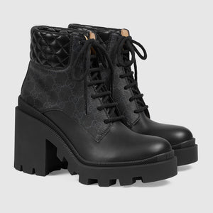 Gucci Brand New GG Black Supreme Boots - V & G Luxe Boutique