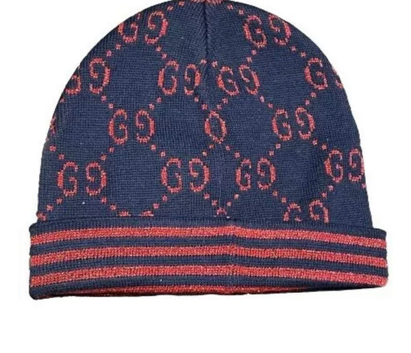 Gucci Brand New Girls Blue & Red GG Logo Hat, Size Medium (Age 7-9) - V & G Luxe Boutique