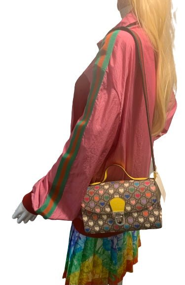 Children's gg hearts top belt bag