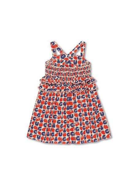 Gucci Brand New Girls Poplin Fruit Ruffle Logo Dress, Age 12 - V & G Luxe Boutique