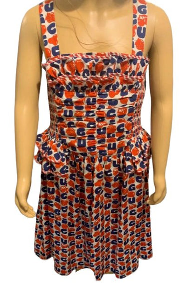 Gucci Brand New Girls Poplin Fruit Ruffle Logo Dress, Age 12 - V & G Luxe Boutique