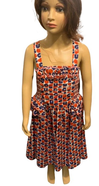 Gucci Brand New Girls Poplin Fruit Ruffle Logo Dress, Age 12 - V & G Luxe Boutique