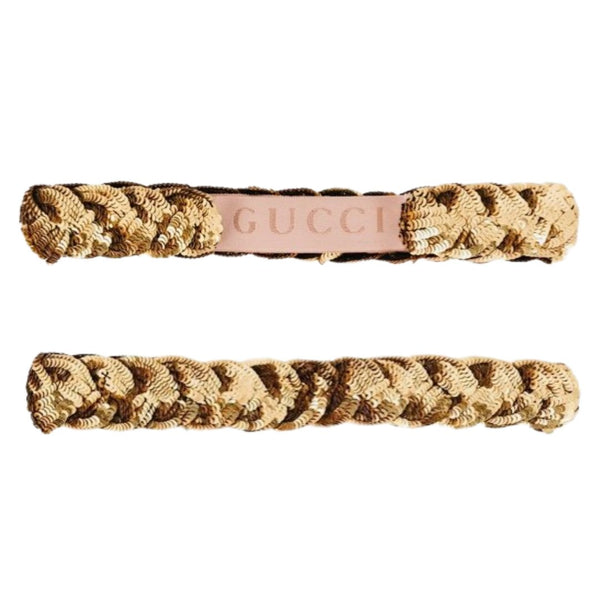 Gucci Brand New Gold Sequinned Hairband, One Size - V & G Luxe Boutique