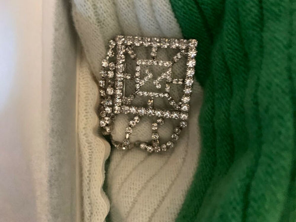 Gucci Brand New Green Jewelled Crystal Charm Joan Hair Turbun size M - V & G Luxe Boutique