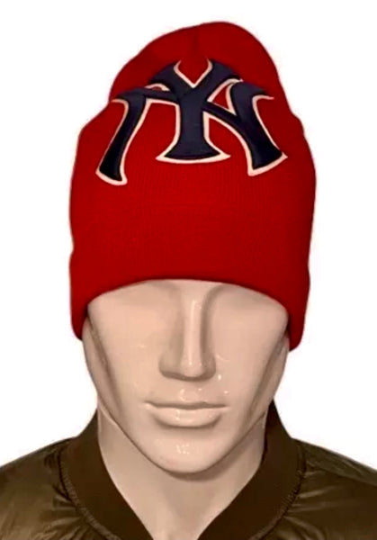 Gucci Brand New Men’s NY Yankees Red Wool Beanie Hat, Size M - V & G Luxe Boutique