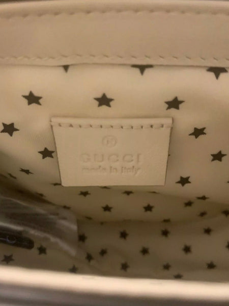 Gucci Brand New Off White Calfskin Girls / Ladies Heart Belt Bag - V & G Luxe Boutique