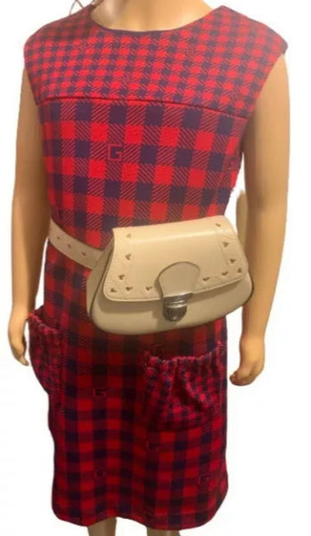 Gucci Brand New Off White Calfskin Girls / Ladies Heart Belt Bag - V & G Luxe Boutique