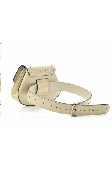 Gucci Brand New Off White Calfskin Girls / Ladies Heart Belt Bag - V & G Luxe Boutique
