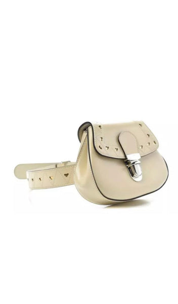 Gucci Brand New Off White Calfskin Girls / Ladies Heart Belt Bag - V & G Luxe Boutique