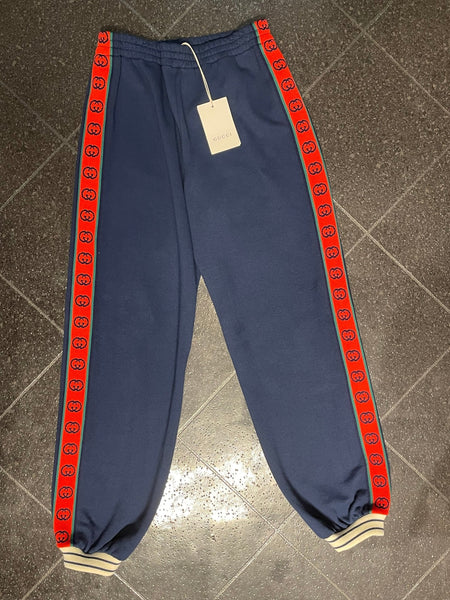 Gucci Brand New Signature Logo Navy Boys Joggers, Age 10 - V & G Luxe Boutique