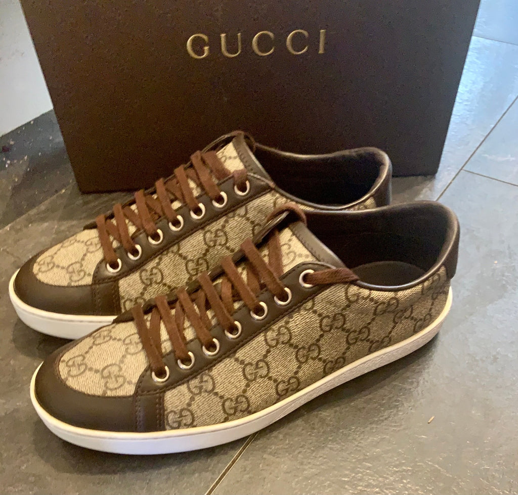 Brown GG Supreme Unisex Brooklyn Sneakers, Size 4.5 – V & G Luxe Boutique