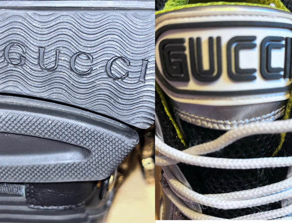 Gucci Flashtrek Silver Crystal- Embellished Metallic Sneakers - V & G Luxe Boutique