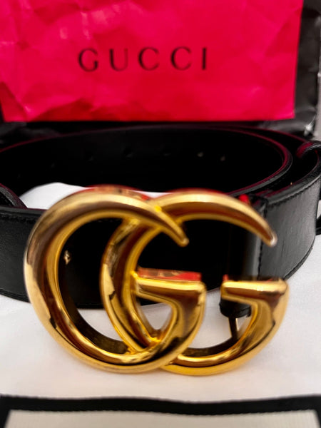 Gucci GG Black Belt Size XS/S - V & G Luxe Boutique