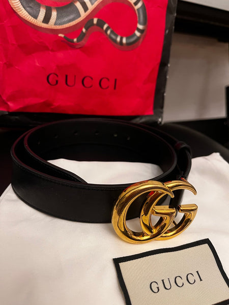 Gucci GG Black Belt Size XS/S - V & G Luxe Boutique