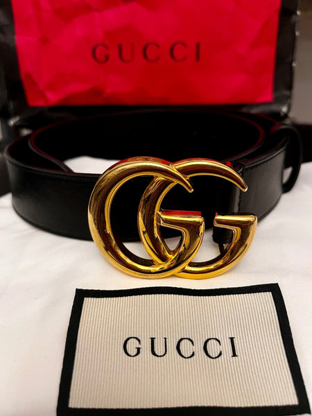 Gucci GG Black Belt Size XS/S - V & G Luxe Boutique