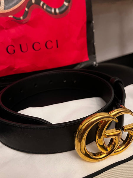 Gucci GG Black Belt Size XS/S - V & G Luxe Boutique