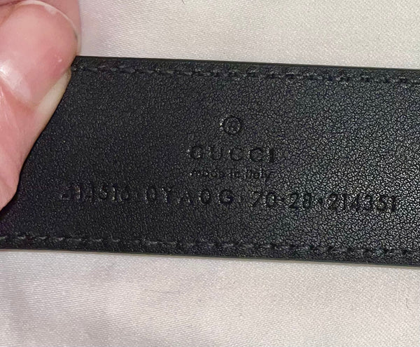 Gucci GG Black Belt Size XS/S - V & G Luxe Boutique