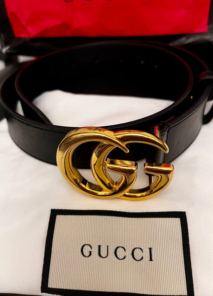 Gucci GG Black Belt Size XS/S - V & G Luxe Boutique