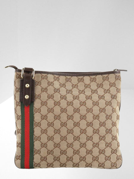 Gucci GG Monogram & Web Crossbody Bag - V & G Luxe Boutique