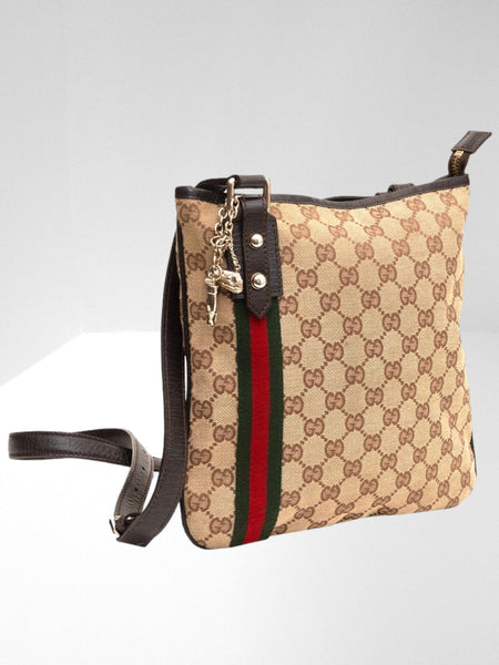 Gucci GG Monogram & Web Crossbody Bag - V & G Luxe Boutique