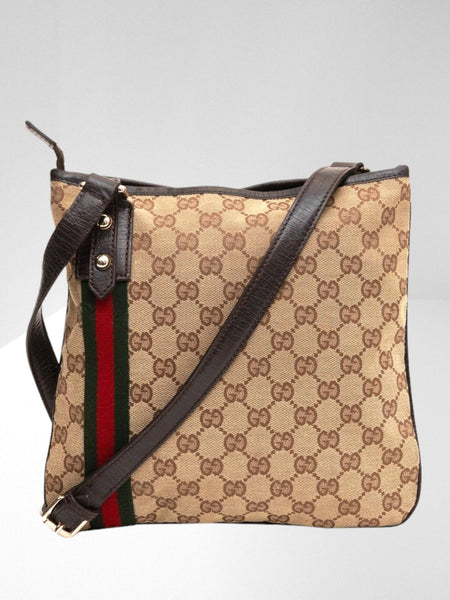 Gucci GG Monogram & Web Crossbody Bag - V & G Luxe Boutique