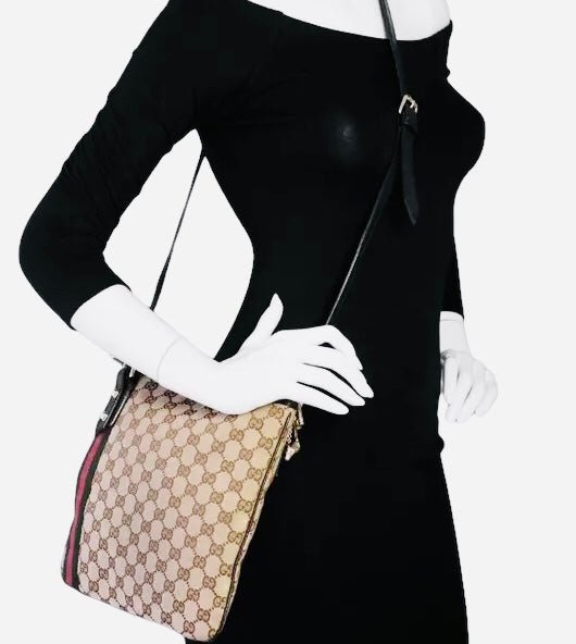 Gucci GG Monogram & Web Crossbody Bag - V & G Luxe Boutique