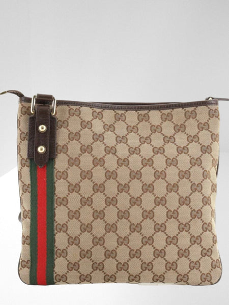 Gucci GG Monogram & Web Crossbody Bag - V & G Luxe Boutique