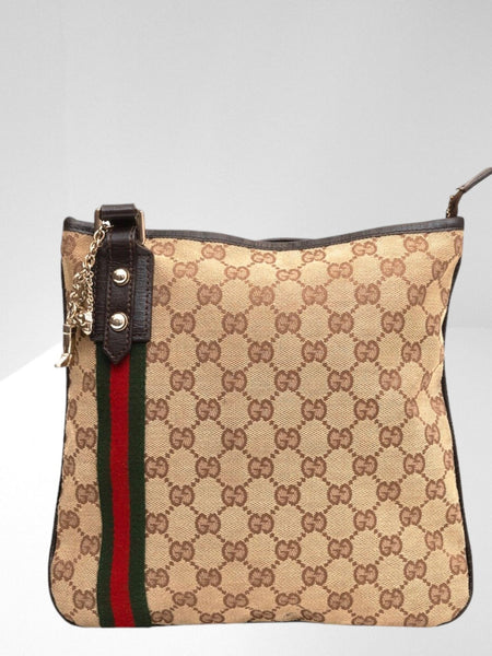 Gucci GG Monogram & Web Crossbody Bag - V & G Luxe Boutique