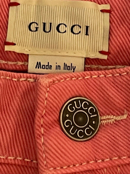 Gucci Girls Pink Ladies Logo Jeans Age 12 years or Small Ladies - V & G Luxe Boutique