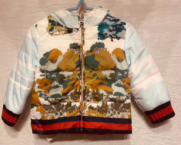 Gucci Kids Boys Reversible Hooded Puffer Web Jacket Coat, 12-18 Months - V & G Luxe Boutique
