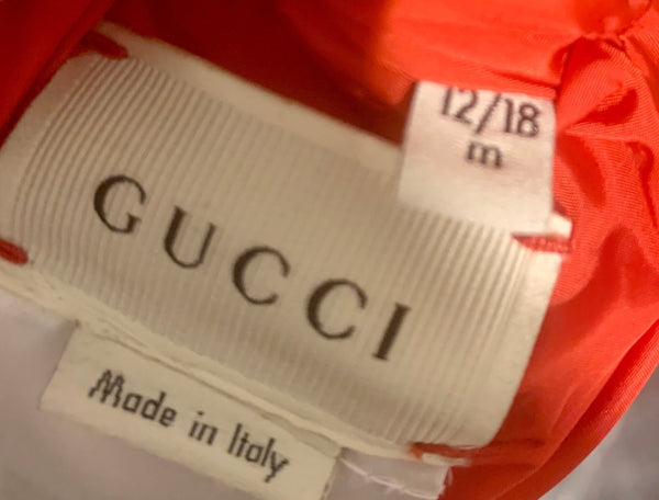 Gucci Kids Boys Reversible Hooded Puffer Web Jacket Coat, 12-18 Months - V & G Luxe Boutique