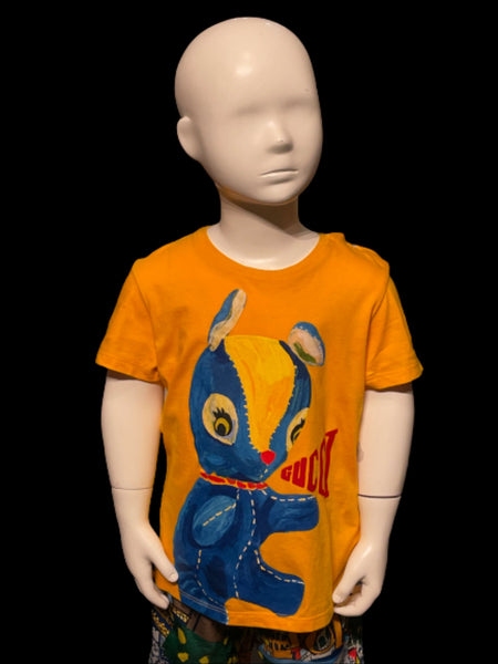 Gucci Kids Boys Yellow Animal Print T Shirt Top, Age 3 - V & G Luxe Boutique