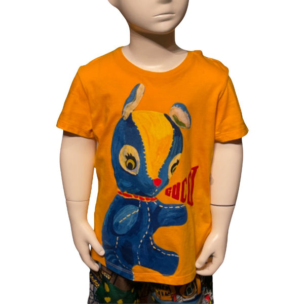 Gucci Kids Boys Yellow Animal Print T Shirt Top, Age 3 - V & G Luxe Boutique
