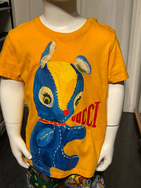 Gucci Kids Boys Yellow Animal Print T Shirt Top, Age 3 - V & G Luxe Boutique