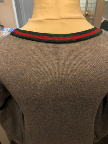 Gucci Kids GG Logo Boys Grey Button Up Cardigan, Age 8 - V & G Luxe Boutique