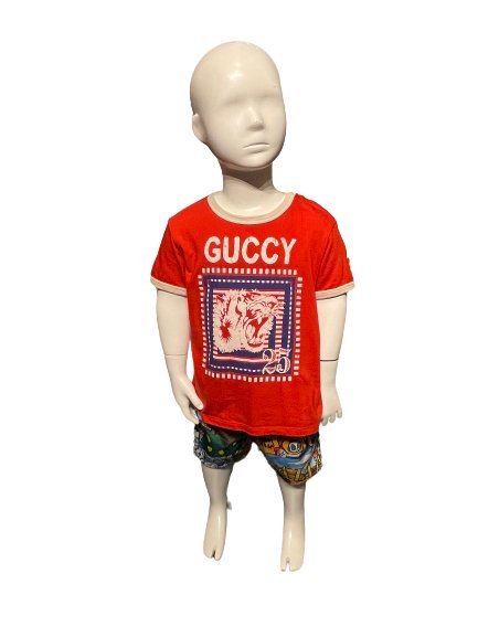 Gucci Kids Red Lion Print/25 Boys T-Shirt Top, Age 3 - V & G Luxe Boutique